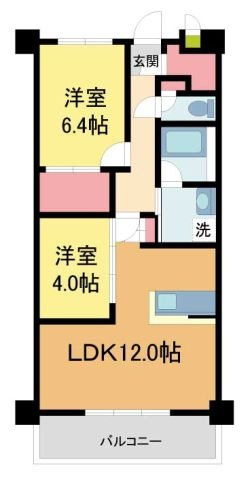 拡大写真:LiveCasa西宮 5階504の間取り