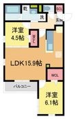 クラシスト甲子園一番町IIの間取図