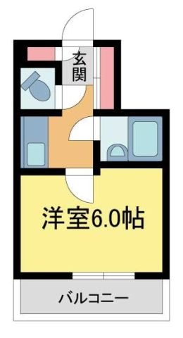 拡大写真:ホワイエ甲子園 3階311の間取り
