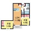 ブルーメ夙川の間取図