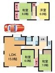 豊能町光風台6丁目13-4の間取図