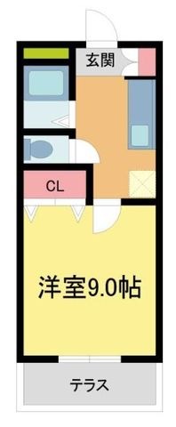 拡大写真:メゾン小百合園 1階102の間取り