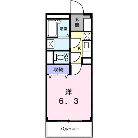 拡大写真:アインツェル・ハウス 2階203の間取り