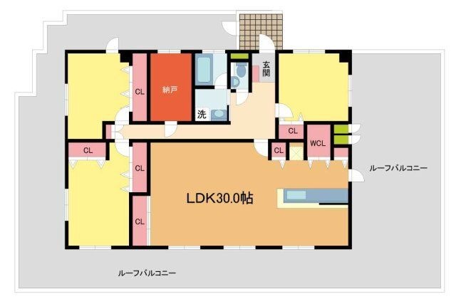 拡大写真：グランディール夙川 6階601の間取り