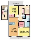 カーサ・ガリレAの間取図