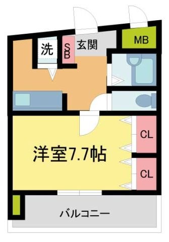 拡大写真:三和建設中山寺ビル 4階401の間取り