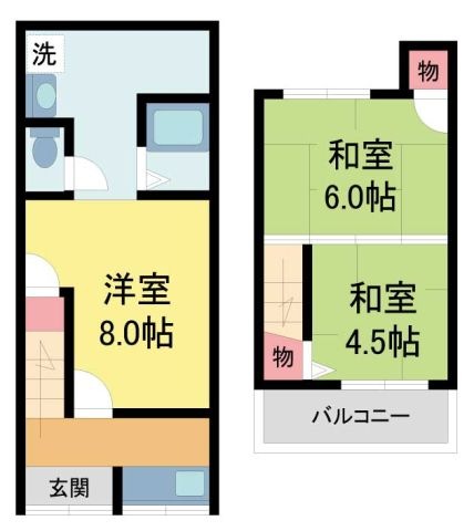 拡大写真:宝塚市中野町 1階-の間取り