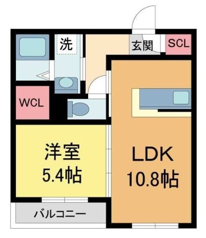 拡大写真:Y’s COURT 3階303の間取り