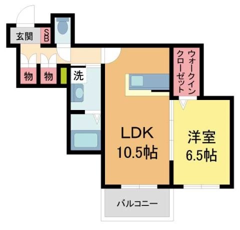 拡大写真:ヘーベルメゾン酒蔵通り 2階202の間取り
