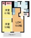 アメニティ大原Bイーストの間取図
