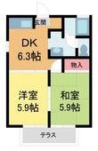 写真:ばらハイツ 1階103の間取図