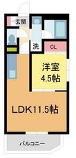 グランツ石橋の間取図