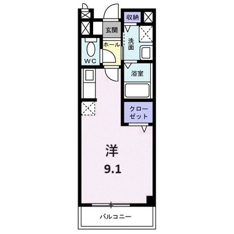 拡大写真:ウエストリバー北伊丹 2階205の間取り