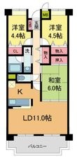 写真:NTPRレジデンス甲子園四番町 3階306の間取図