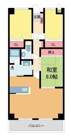 拡大写真:サンテ東甲子園 2階206の間取り