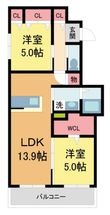 ヘーベルメゾン神楽夙川ウエストの間取図
