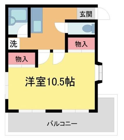 拡大写真:緑台マンション 2階201の間取り