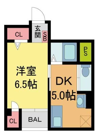 拡大写真:エヌエムヴァンシス 6階601の間取り
