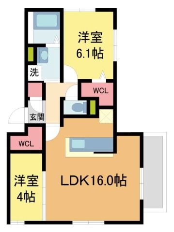 拡大写真:D-residence上甲子園 1階101の間取り