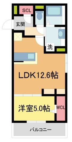 拡大写真：D-residence上甲子園 1階102の間取り