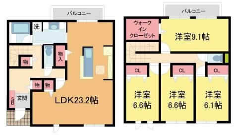拡大写真:六麓荘ヒルズE棟 1階105の間取り