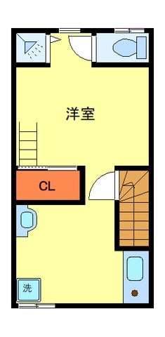 拡大写真：滝山アパート 2階202の間取り