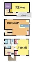 仁川町6丁目貸家の間取図