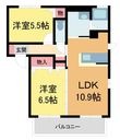 アメニティ大原Aウエストの間取図