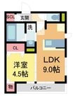D-room石橋の間取図