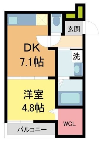 拡大写真:フジパレス夙川香櫨園ノース 3階302の間取り