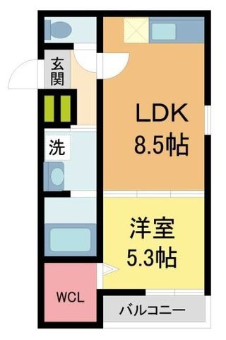 拡大写真:フジパレス夙川香櫨園ノース 3階305の間取り