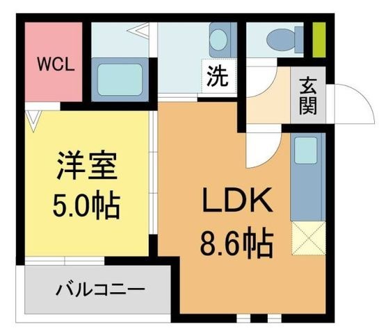 拡大写真:フジパレス夙川香櫨園ノース 1階101の間取り