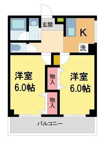 拡大写真：フォレストヒル・櫻 3階211の間取り