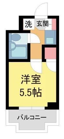 拡大写真:プレステージ石橋 3階310の間取り