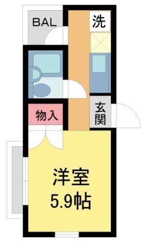 拡大写真:アメニティハイツ上ヶ原壱番館 3階302の間取り