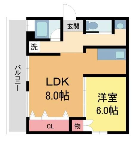 拡大写真:グランドハイツ浜甲子園 2階202の間取り