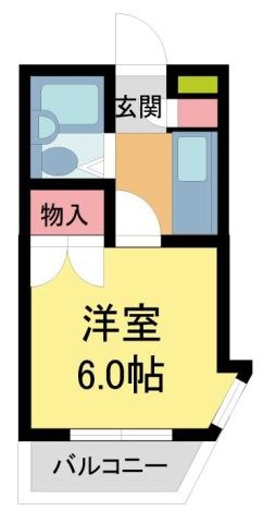 拡大写真：ジョイ甲子園 2階210の間取り