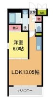 写真:プレジオ西宮今津 4階401の間取図