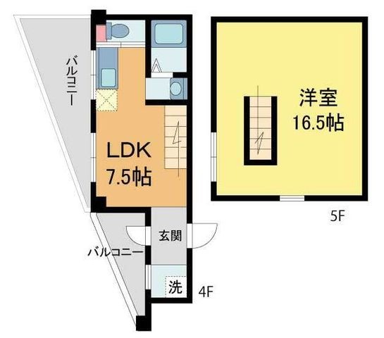 拡大写真:吉村ビル 4階403の間取り