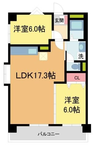 拡大写真:TSYハイツ 2階203の間取り
