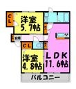 メゾンプルミエールの間取図
