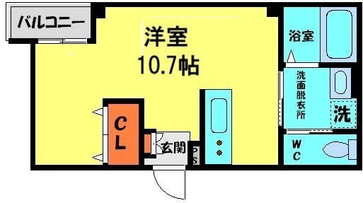 拡大写真:川西市小花2丁目 4階402の間取り