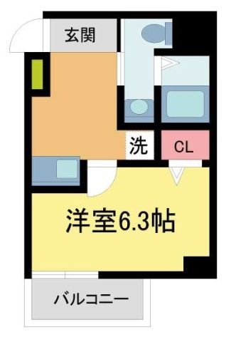 拡大写真:リオレスタ西宮 5階504の間取り