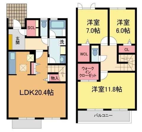 拡大写真:六麓荘ヒルズF棟 1階102の間取り