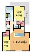 写真:D-residence上甲子園 2階201の間取図