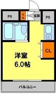 写真:上中マンション 3階306の間取図