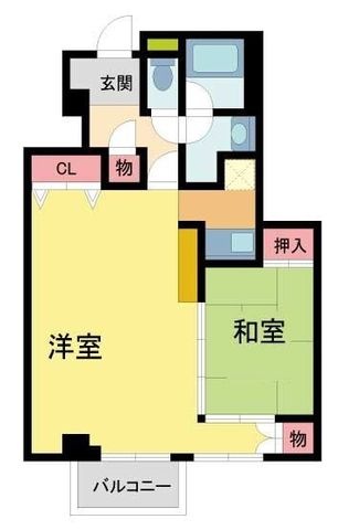 拡大写真:ルーア芦屋 3階306の間取り
