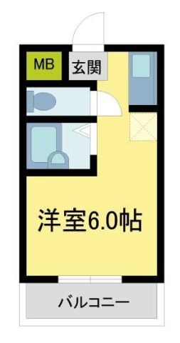 拡大写真：CRASIS苦楽園プラザ 3階307の間取り