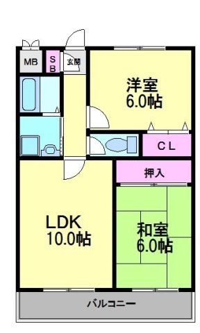 拡大写真:アルウェットグランドステージ 4階406の間取り