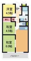 写真:エム苦楽園 3階303の間取図